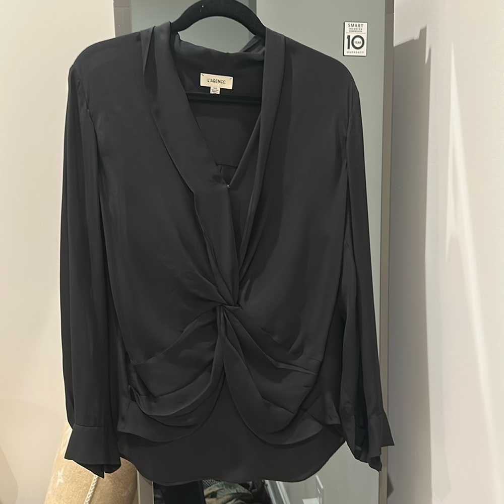 Lagence silk shirt with twist detail size medium